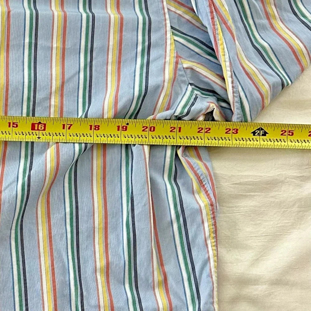 Robert Graham Mens XL Shirt Long Sleeve‎ Flip Cuff  Striped Multicolor Cotton - Picture 9 of 10